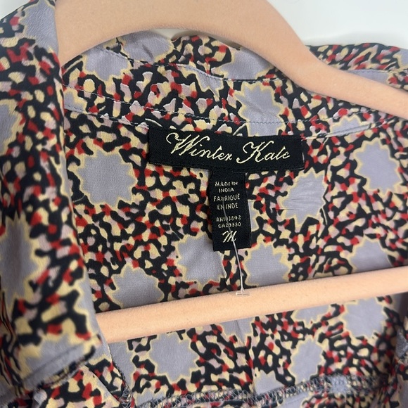 WINTER KATE Silk Blouse Dolman Long Sleeve M - Picture 3 of 4